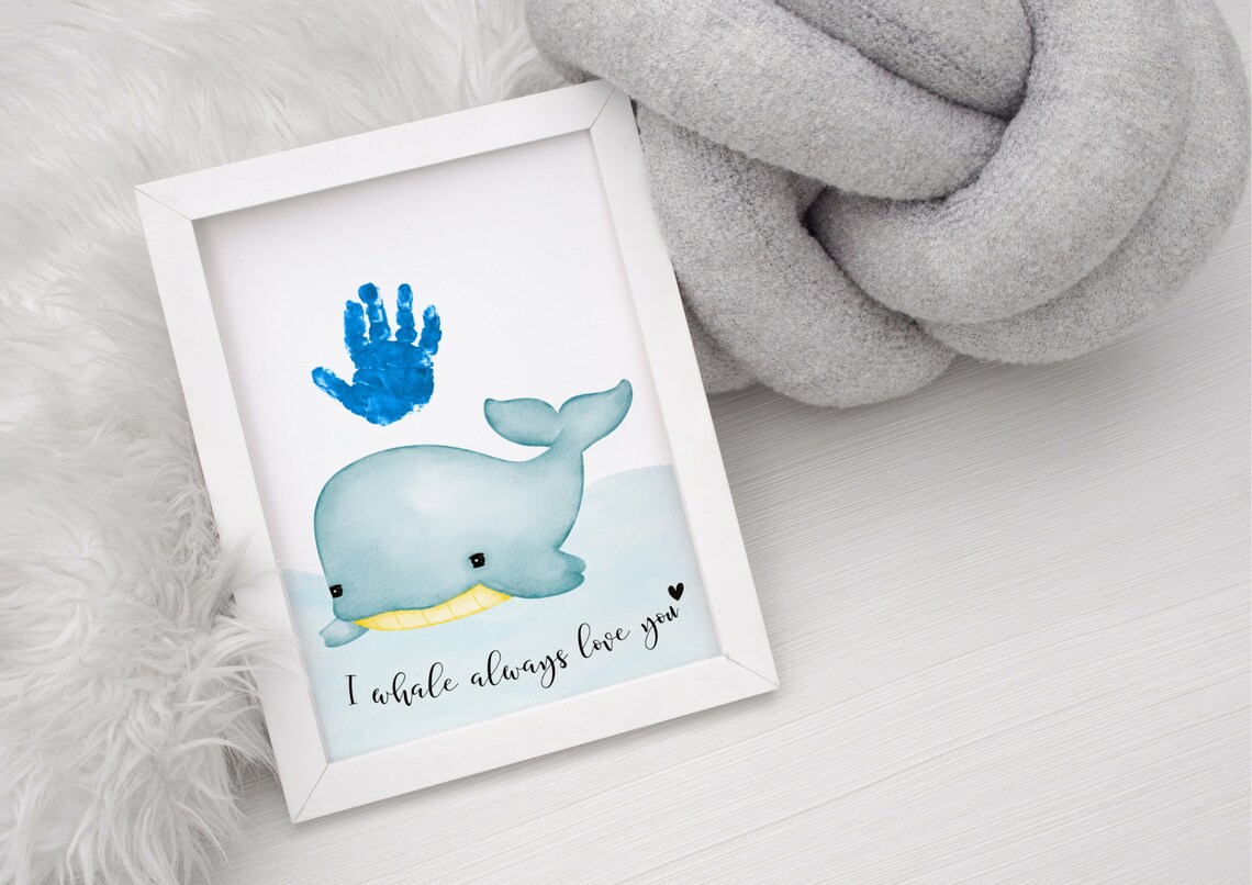 Whale Handprint Picture, I Love You Always - Image 4