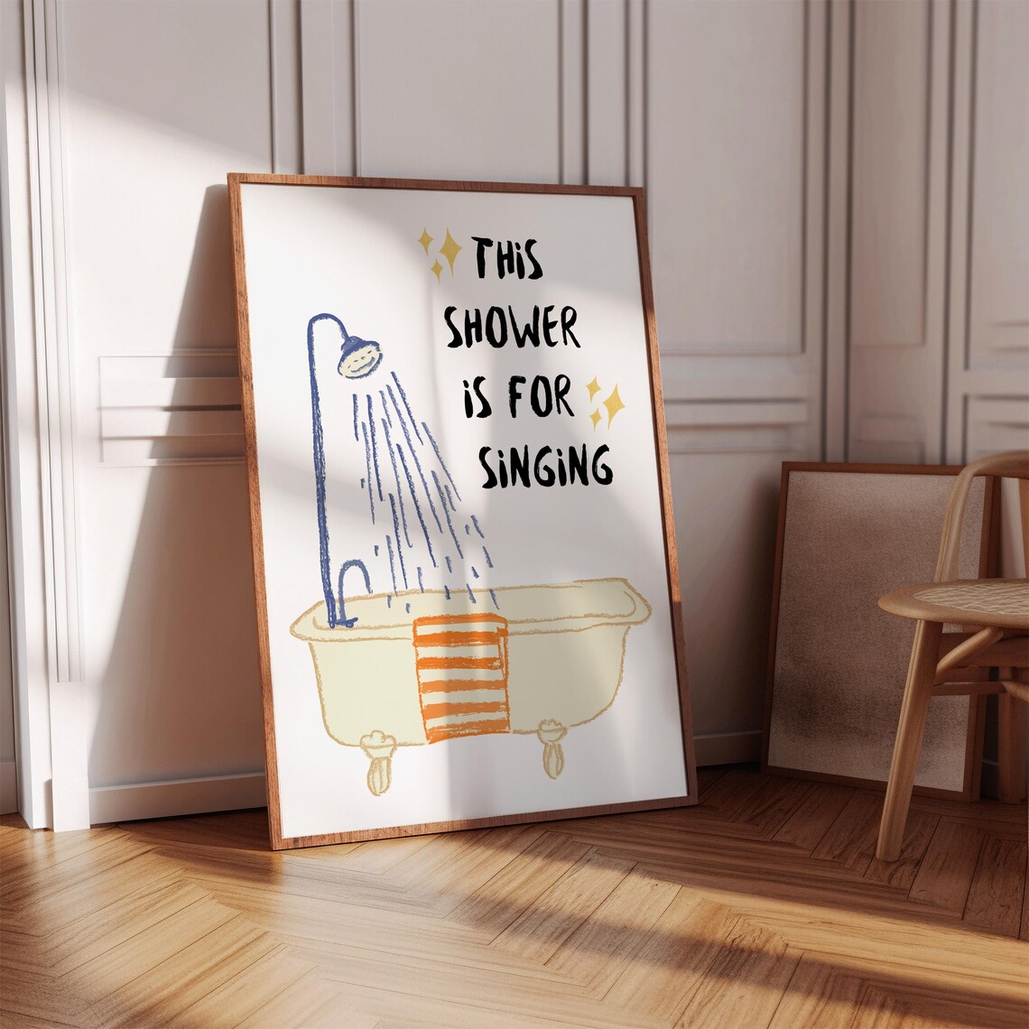 Shower Is for Singing Funny Bathroom Art Print - Image 7