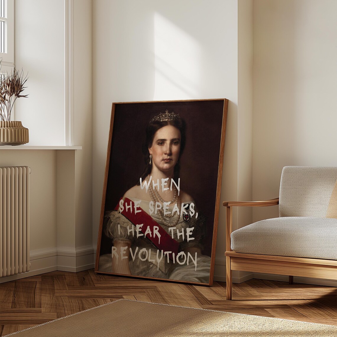 When She Speaks I Hear The Revolution Feminist Portrait Poster - Image 6