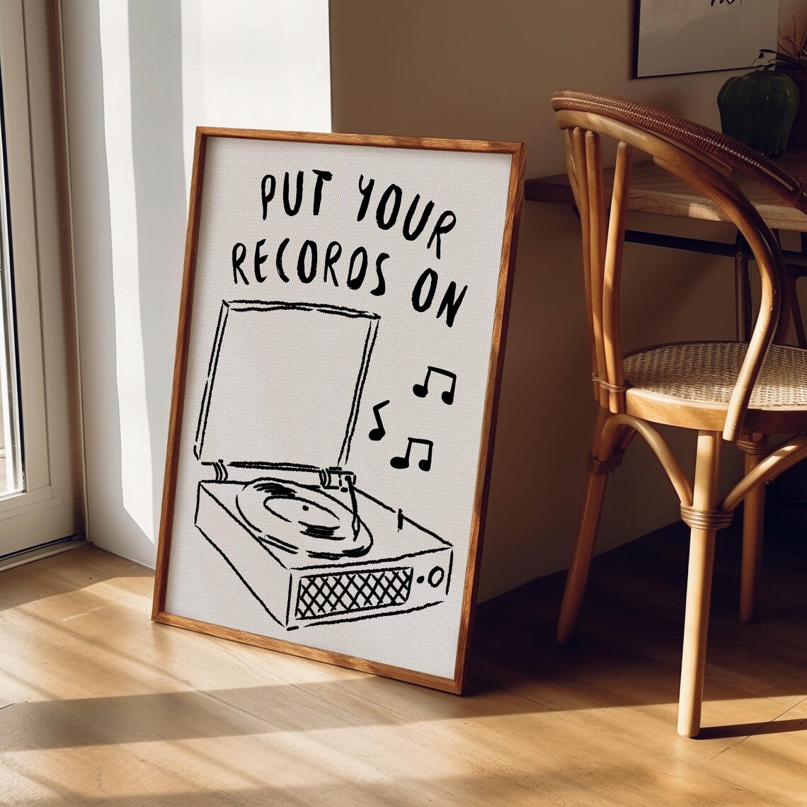 Put Your Records On Retro Vinyl Record Art Print - Image 4