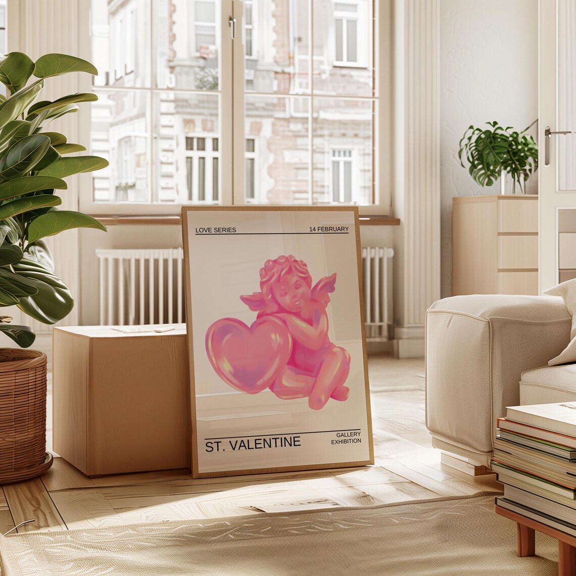 St Valentine Holographic Cupid Heart February 14 Gallery Poster - Image 4