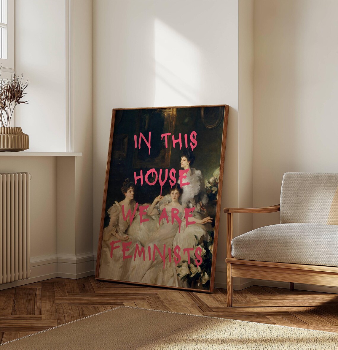 In This House We Are Feminist Art Print, Vintage - Image 3