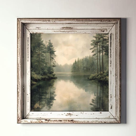 Custom Size For Kelly Lake Landscape Oil Painting Wall Art Printabledigital 514 11