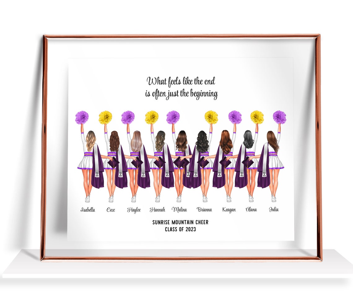 Sunrise Mountain Cheer Poster Class of 2023 Senior Cheer Squad Gift