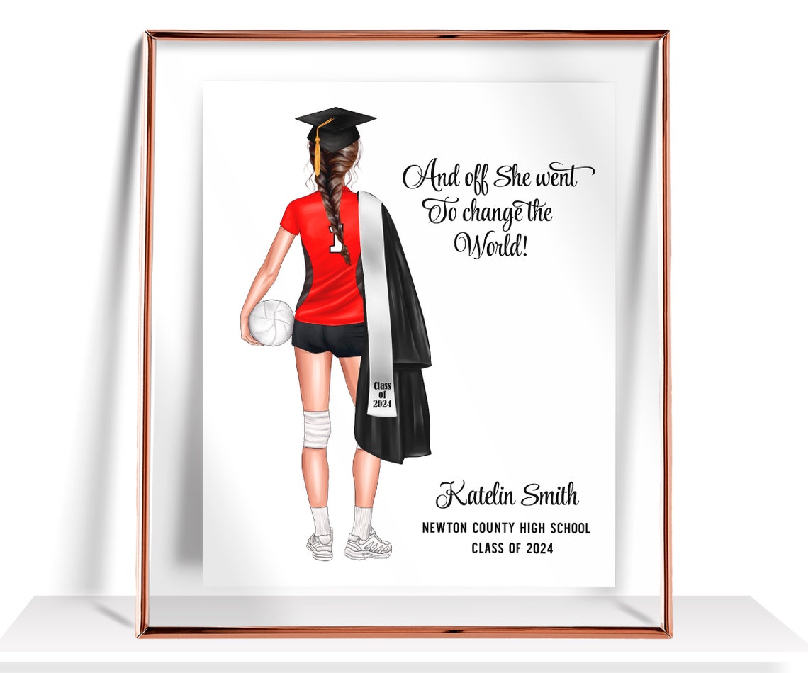Volleyball Graduation Gift Personalized Volleyball Graduation Print Volleyball Team Print Volleyball Team Gifts Girl Volleyball Senior