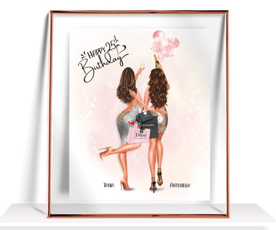 25th Birthday Gift For Her Best Friend Birthday Gifts Personalized Birthday Gift 25th Birthday Card Sister Birthday Gift Happy 25th Birthday