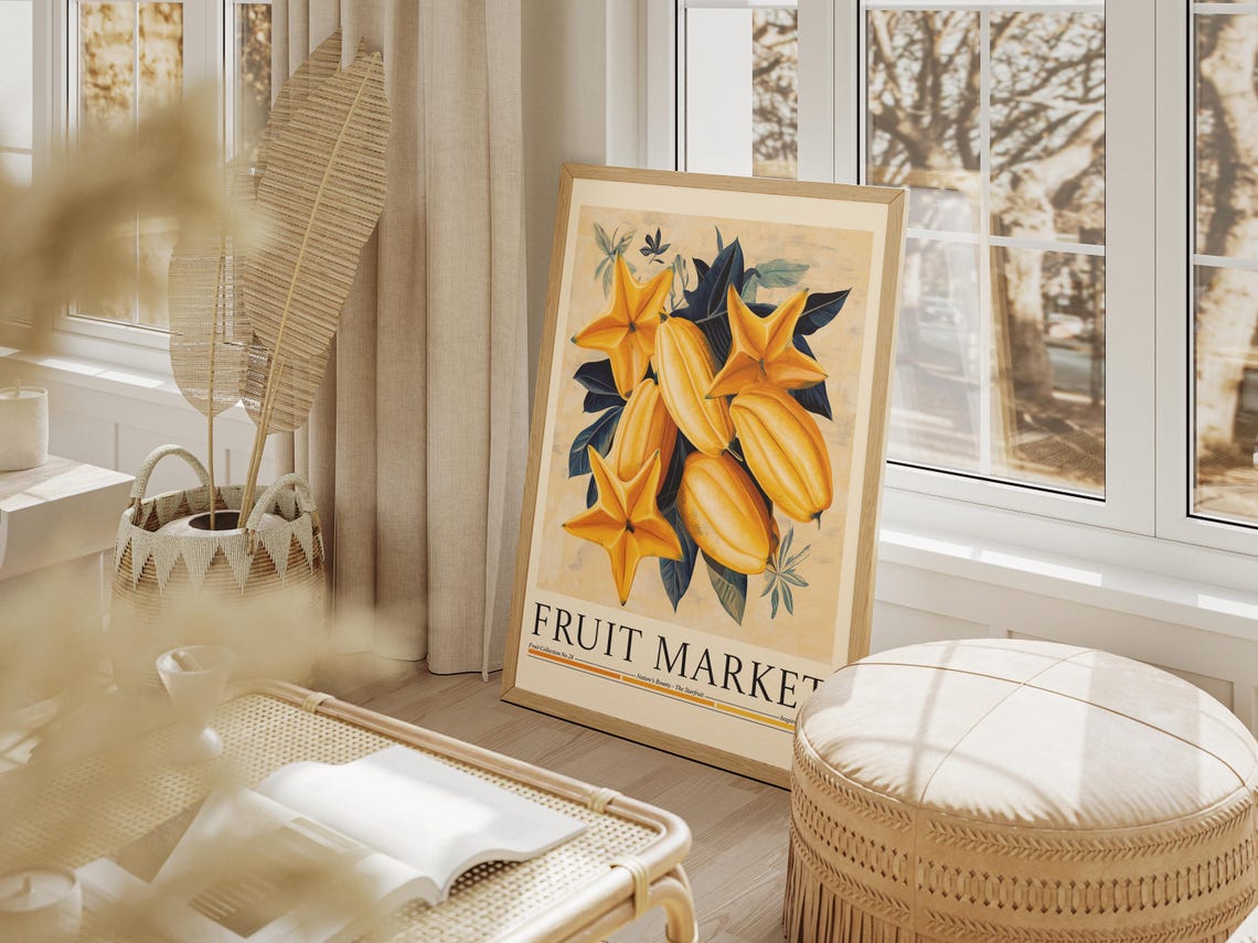 Starfruit Fruit Market Poster, Kitchen Wall Decor - Image 4