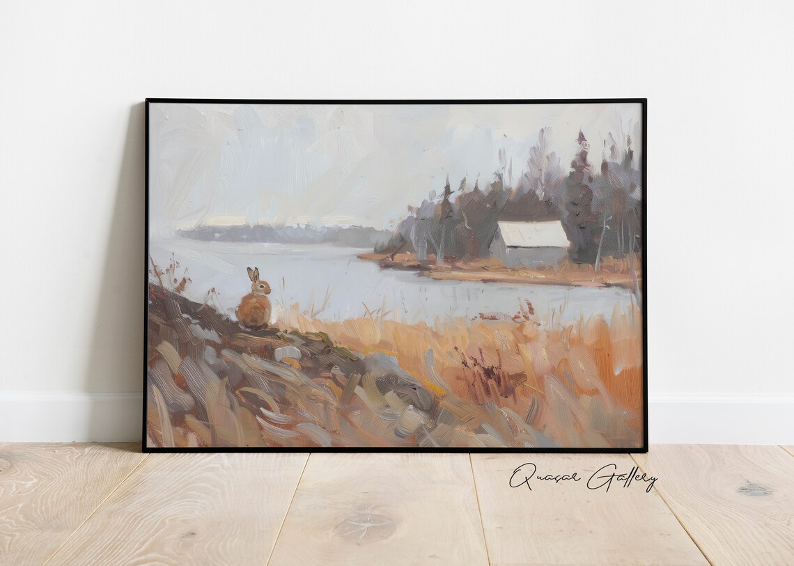 Autumn Print, Soft Pastel Landscape Art Print - Image 3