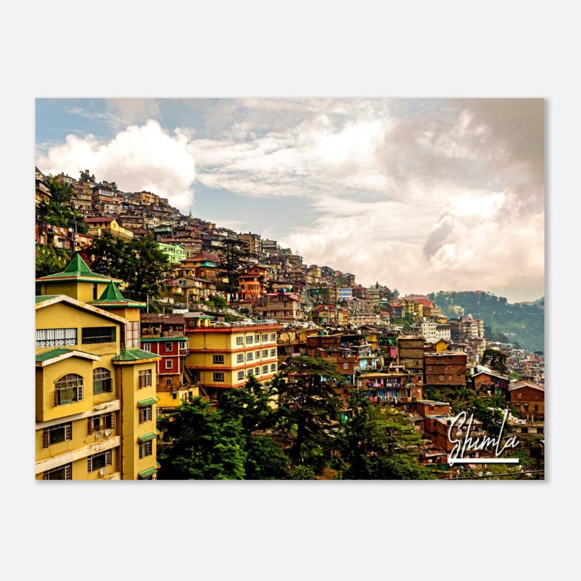 Shimla India Himalayan Hill Station Town Photo Travel Poster