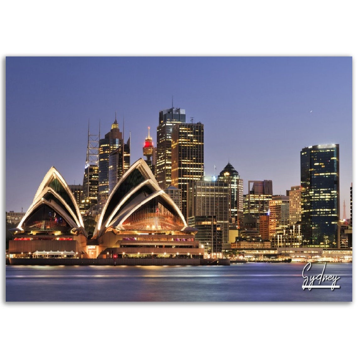 Sydney Skyline Poster Australia Travel Photography Wall Art