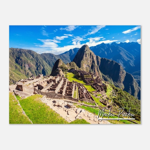 Machu Picchu Peru Inca Ruins Mountain Citadel Travel Photo Print