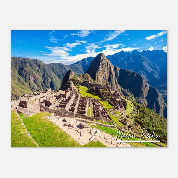 Machu Picchu Poster Print Peruvian Travel Wall Art