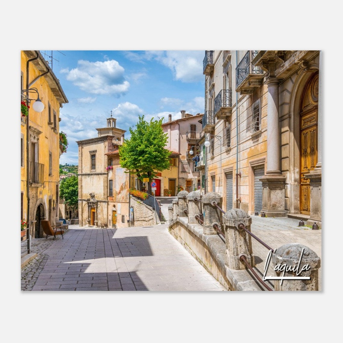 Laquila Italy Cityscape Poster Print Travel Wall Art