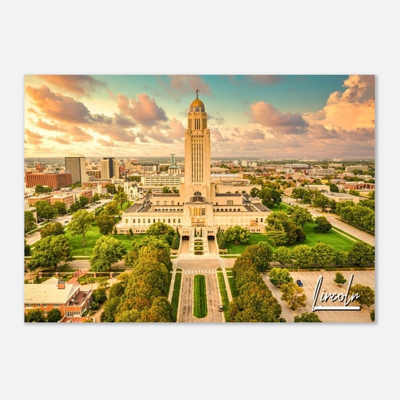 Lincoln Nebraska Poster Print Cityscape Travel Photo