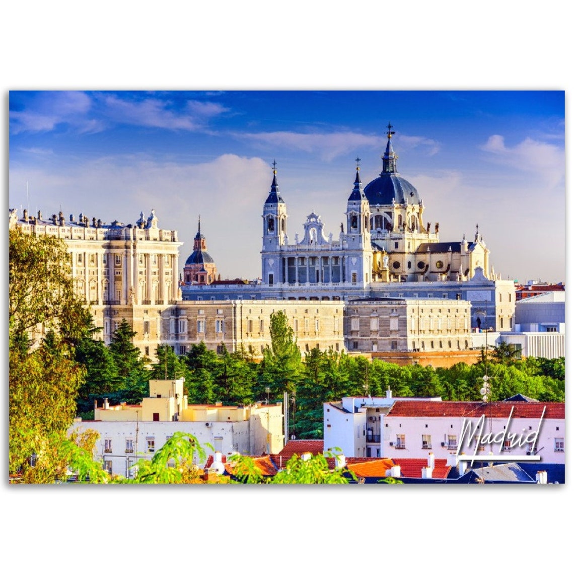 Madrid Cityscape Poster Spain Travel Photography Print