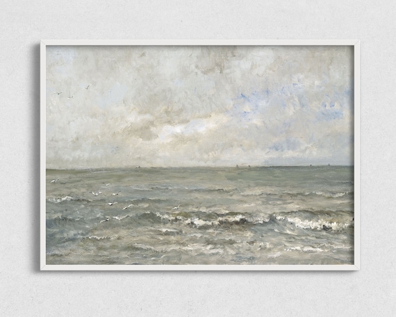 Vintage Seascape Antique Nautical Ocean Art Print