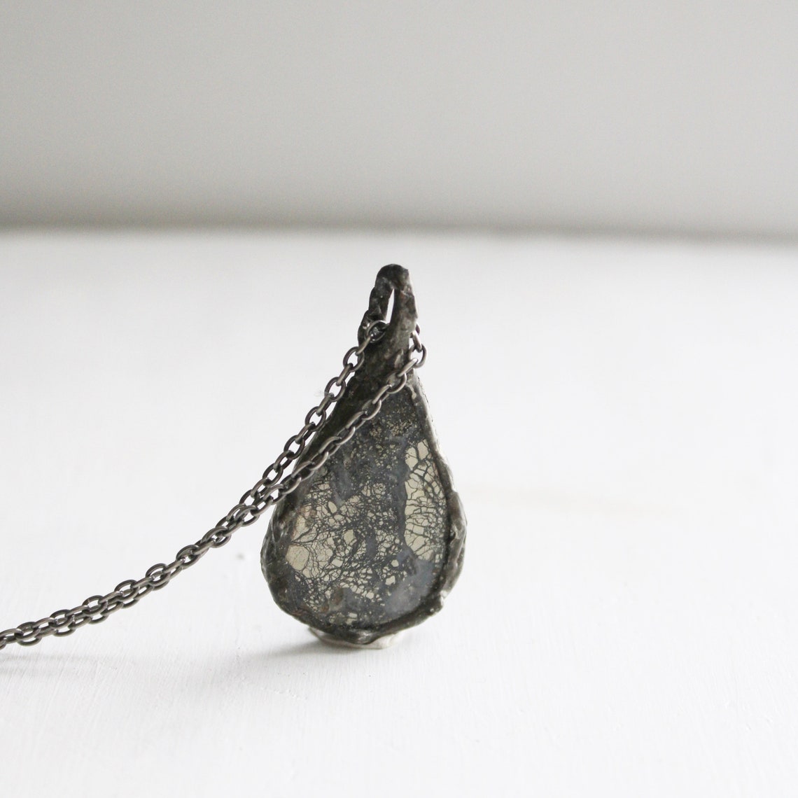 Marcasite Agate Pendant Necklace - Image 2