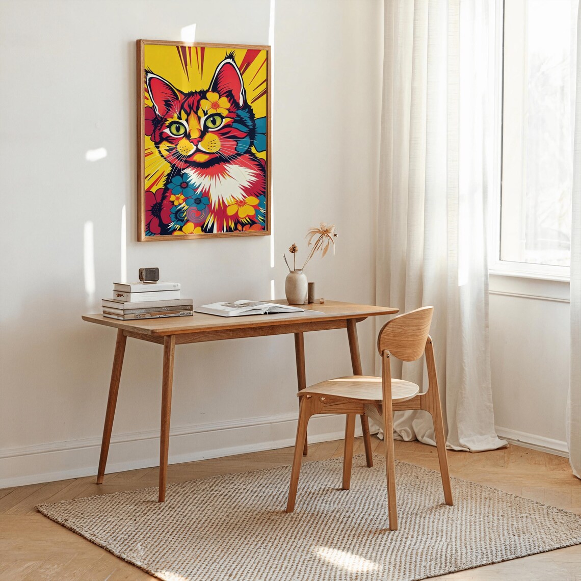 Pop Art Cat, Funky Feline Art Print - Image 2