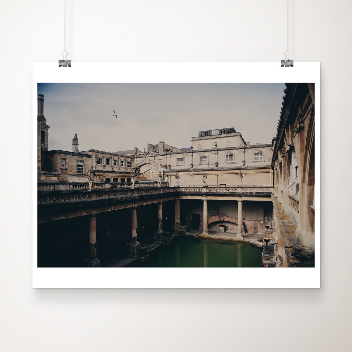 Roman Baths Historic Architecture Photography Travel Art Poster