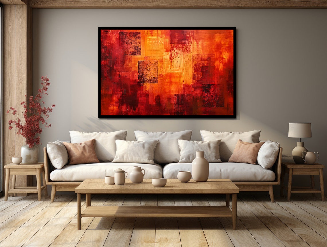 Mark Rothko Style Red Abstract Poster