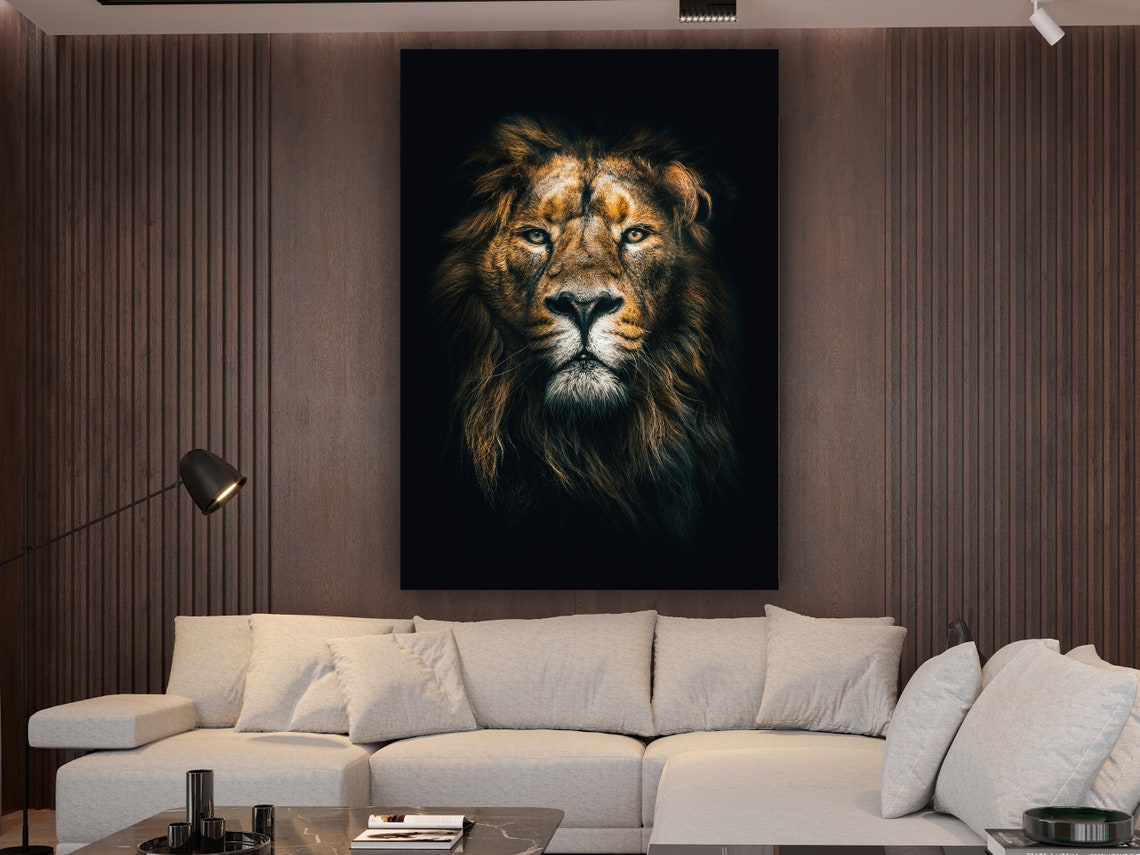 Noble Maned Lion Art Print, Home Decor - Image 2