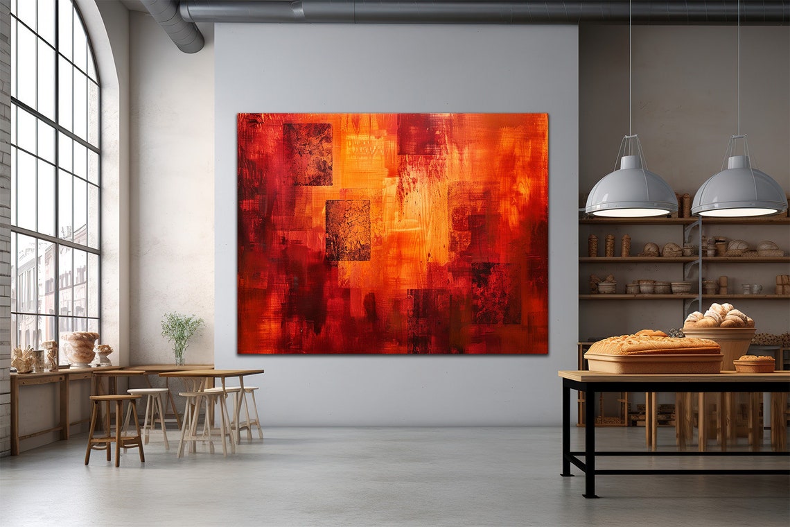 Mark Rothko Style Red Abstract Poster - Image 3
