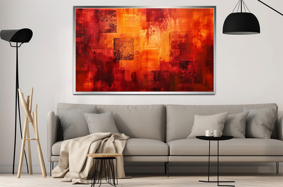 Mark Rothko Style Red Abstract Poster - Image 2