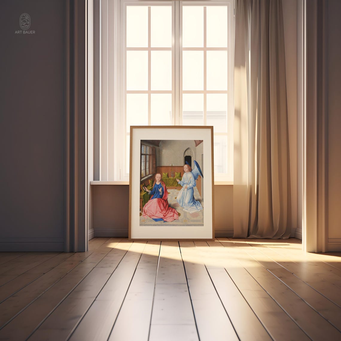 Bouts Annunciation Angel Gabriel and Virgin Mary Gothic Room Print - Image 4