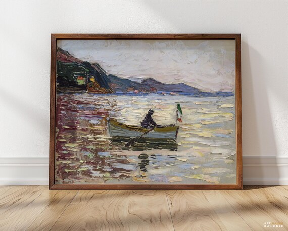 Rapallo Boot Im Meer Framed Print Wassily Kandinsky 1906 Nautical Art Seascape Print Boat Painting