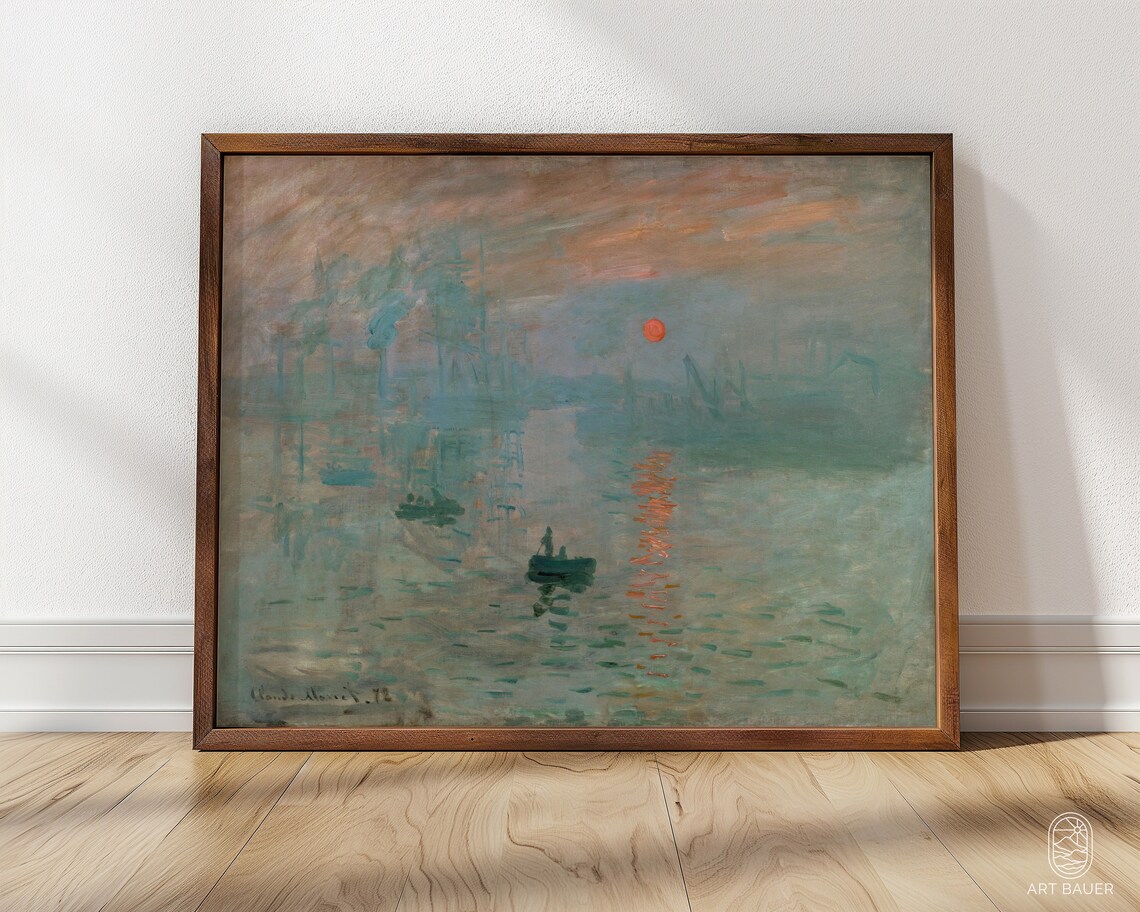 Claude Monet Sunrise Impression, French Decor Art Print - Image 4