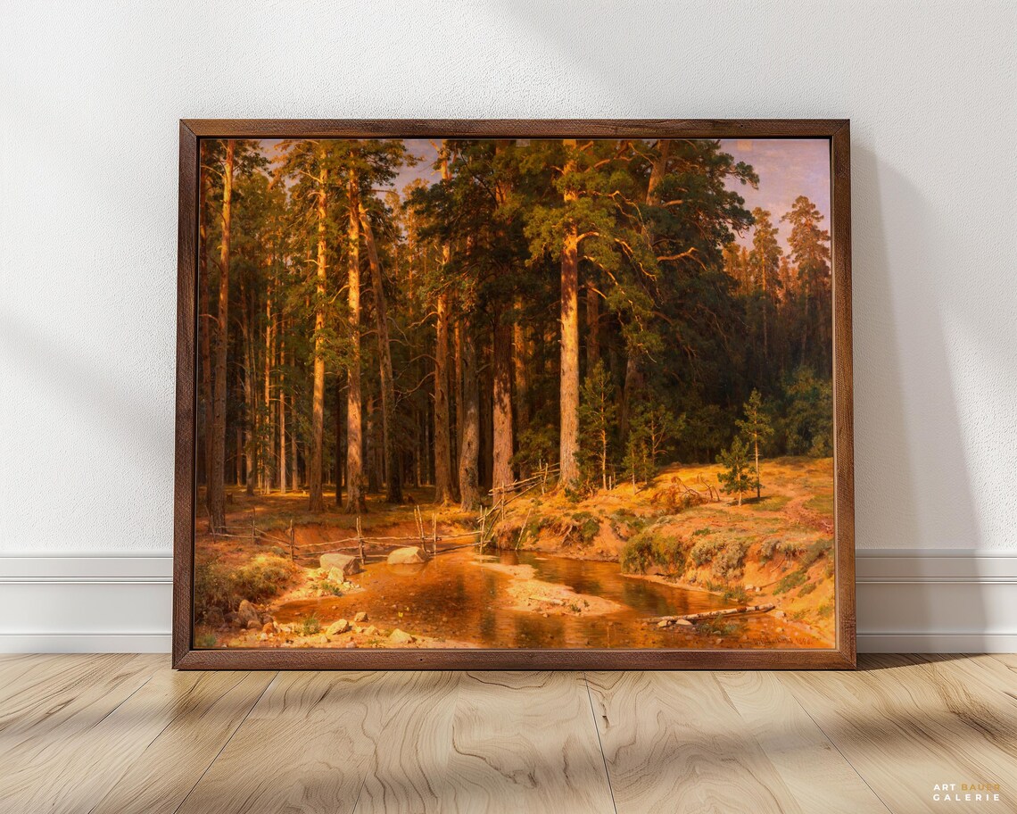 Mast Tree Grove by Ivan Shishkin, Russian Landscape Art Print