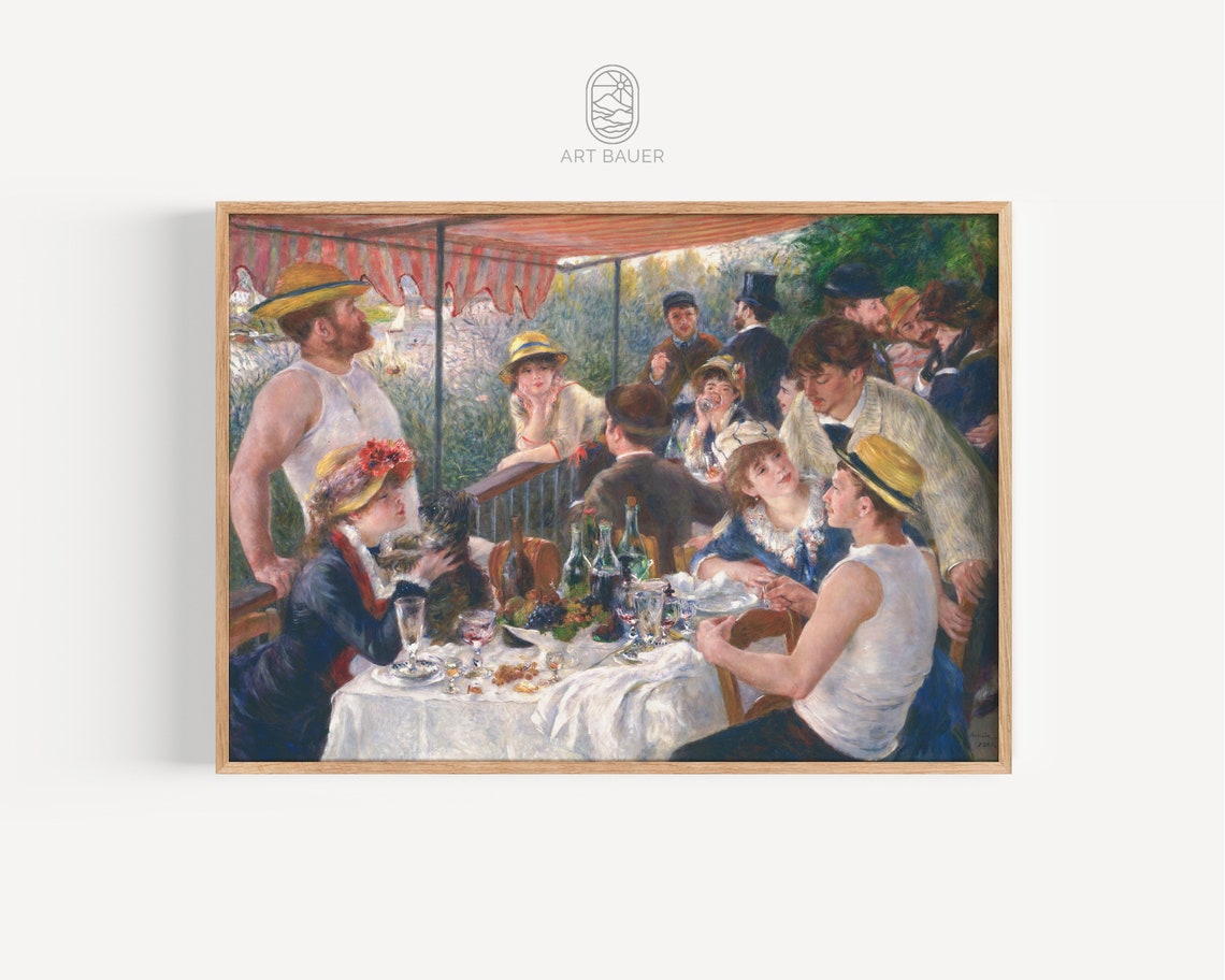Auguste Renoir Luncheon Of The Boating Party 1881 Renoir Artwork Wall Art French Home Decor Antique Painting Framed Art - Image 3