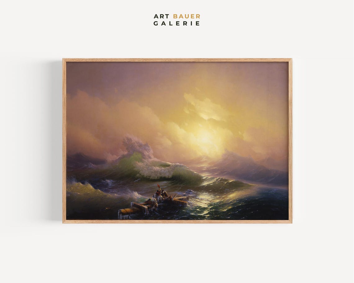Ivan Aivazovsky The Ninth Wave 1850 Stormy Ocean Shipwreck Poster