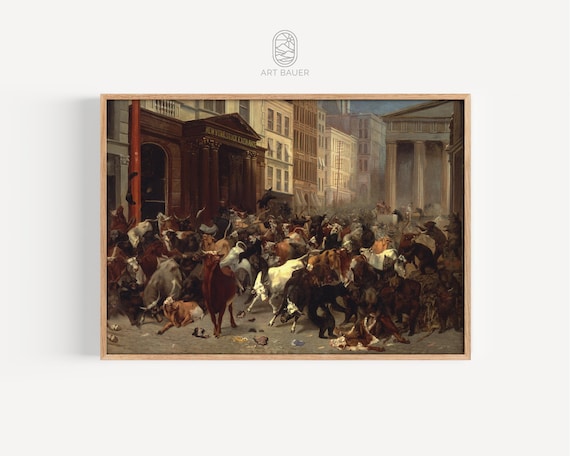Bulls And Bears In The Market Beard 1879 Wall Street Animal Art Poster