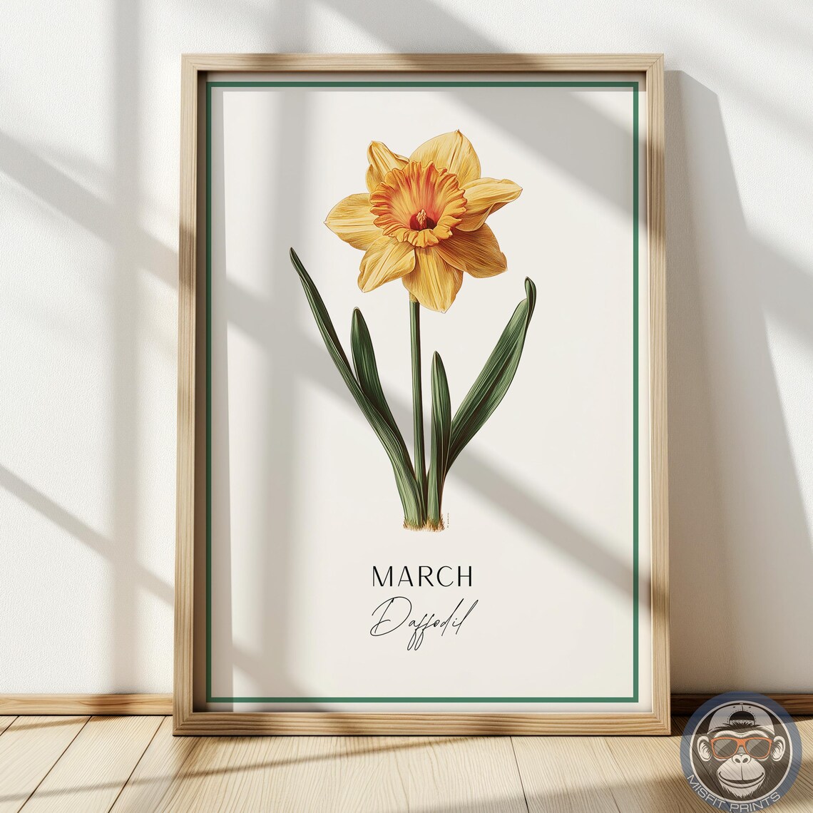 Daffodil Print, March Birth Flower Art Print