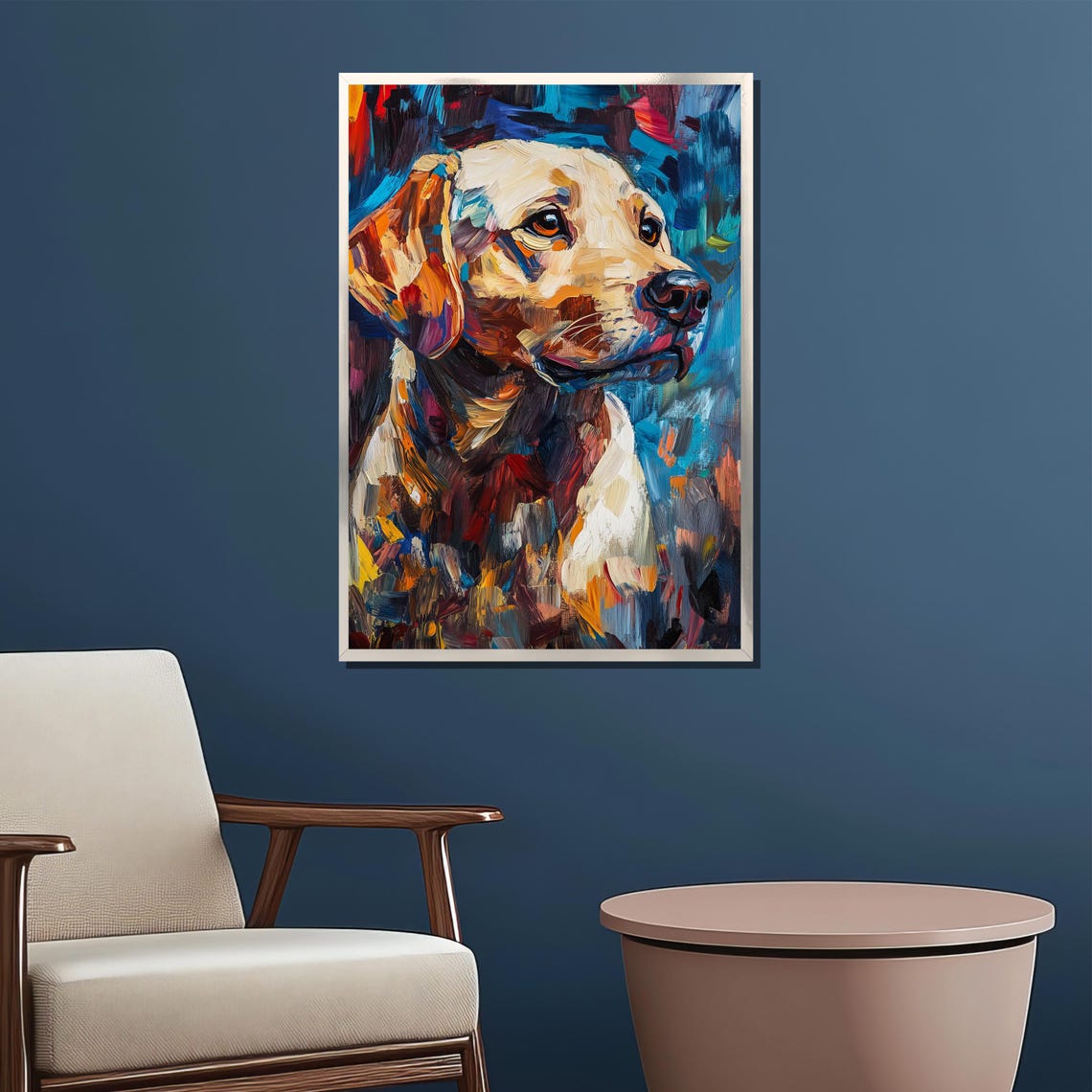 Colorful Labrador Dog Portrait Impressionist Pet Lover Art Poster - Image 2