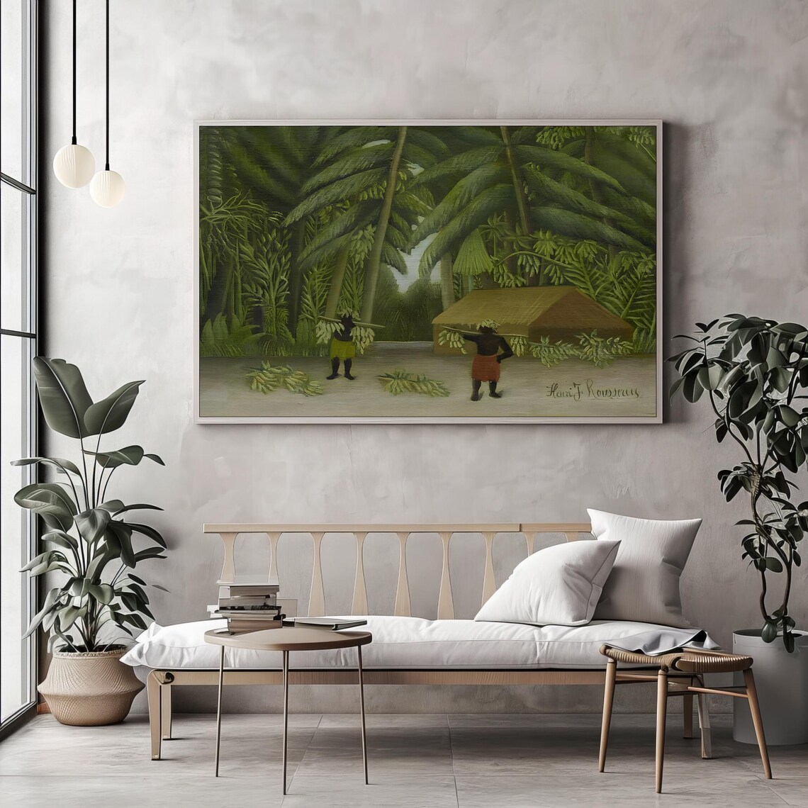 Henri Rousseau Banana Harvest Tropical Village Hut Scene Poster - Image 2