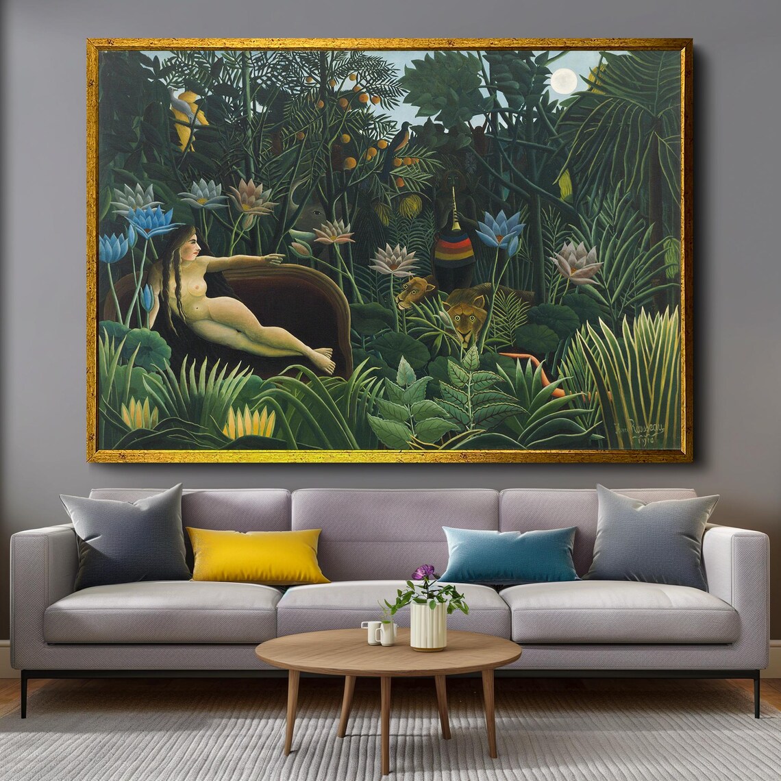 Henri Rousseau The Dream Jungle Fantasy Reclining Woman Poster - Image 4