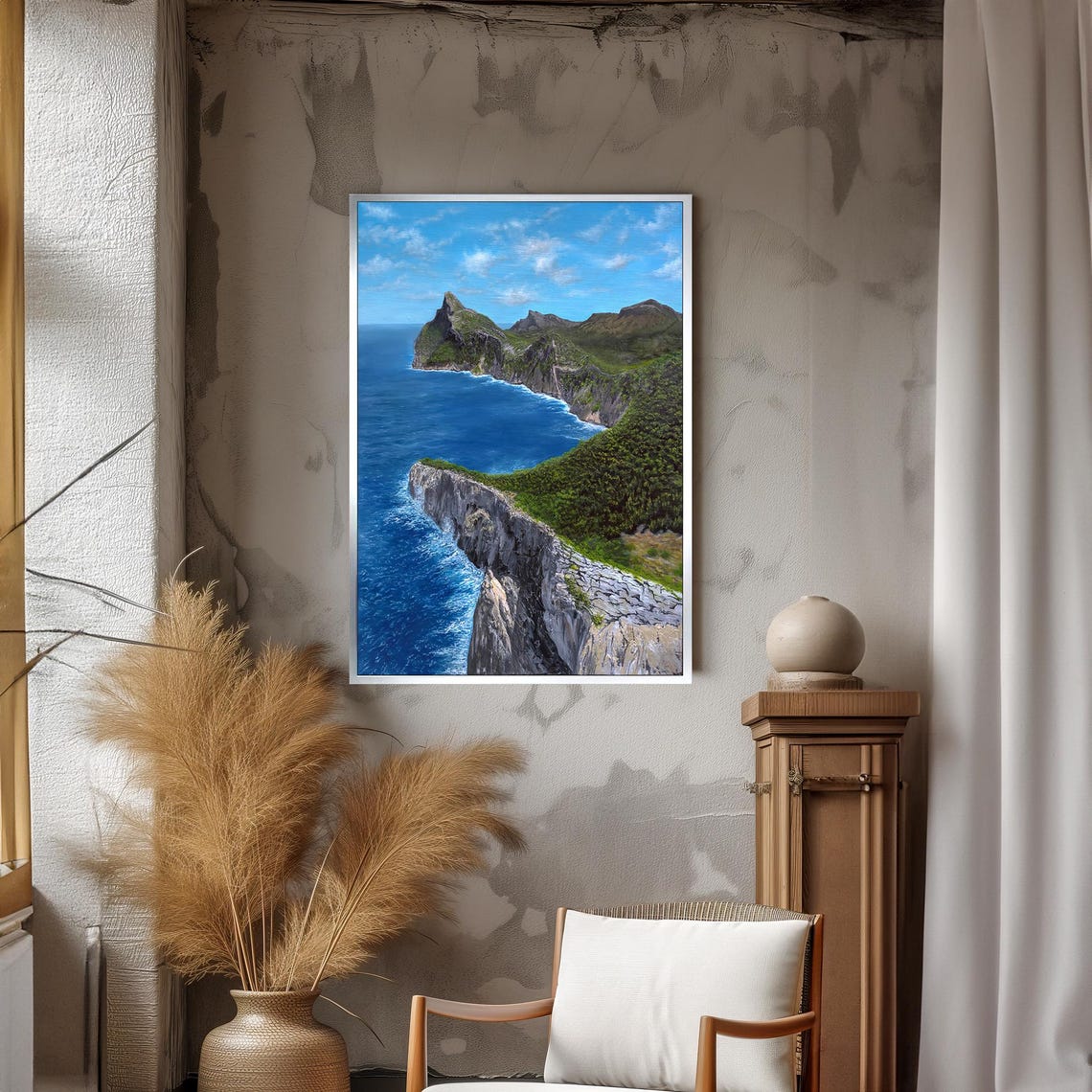 Dramatic Coastal Cliffs Majestic Ocean Landscape Nature Poster - Image 3