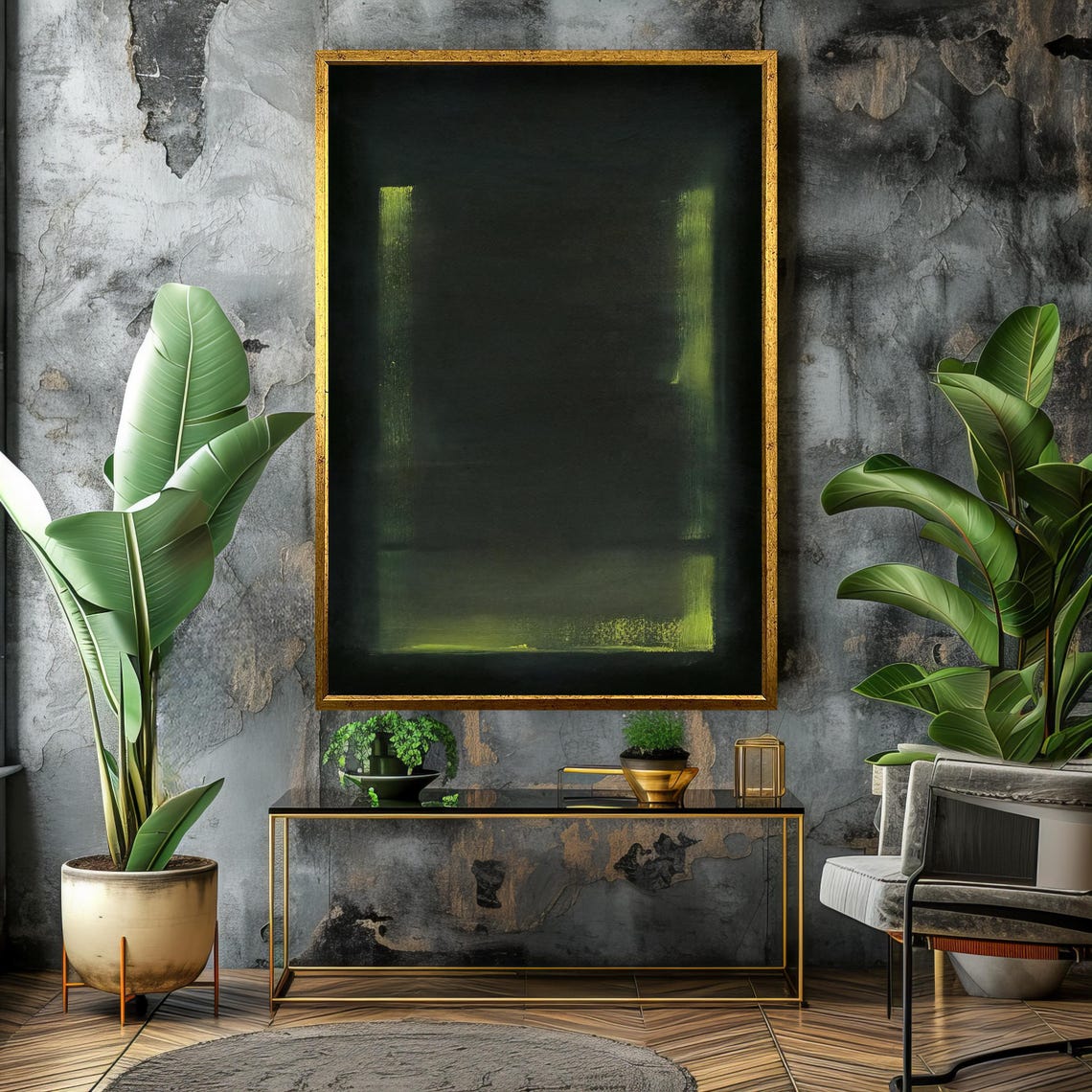 Dark And Moody Green Abstract Painting By Mark Rothko Atmospheric Modern Art For Contemporary Home Decor Gift - Image 4