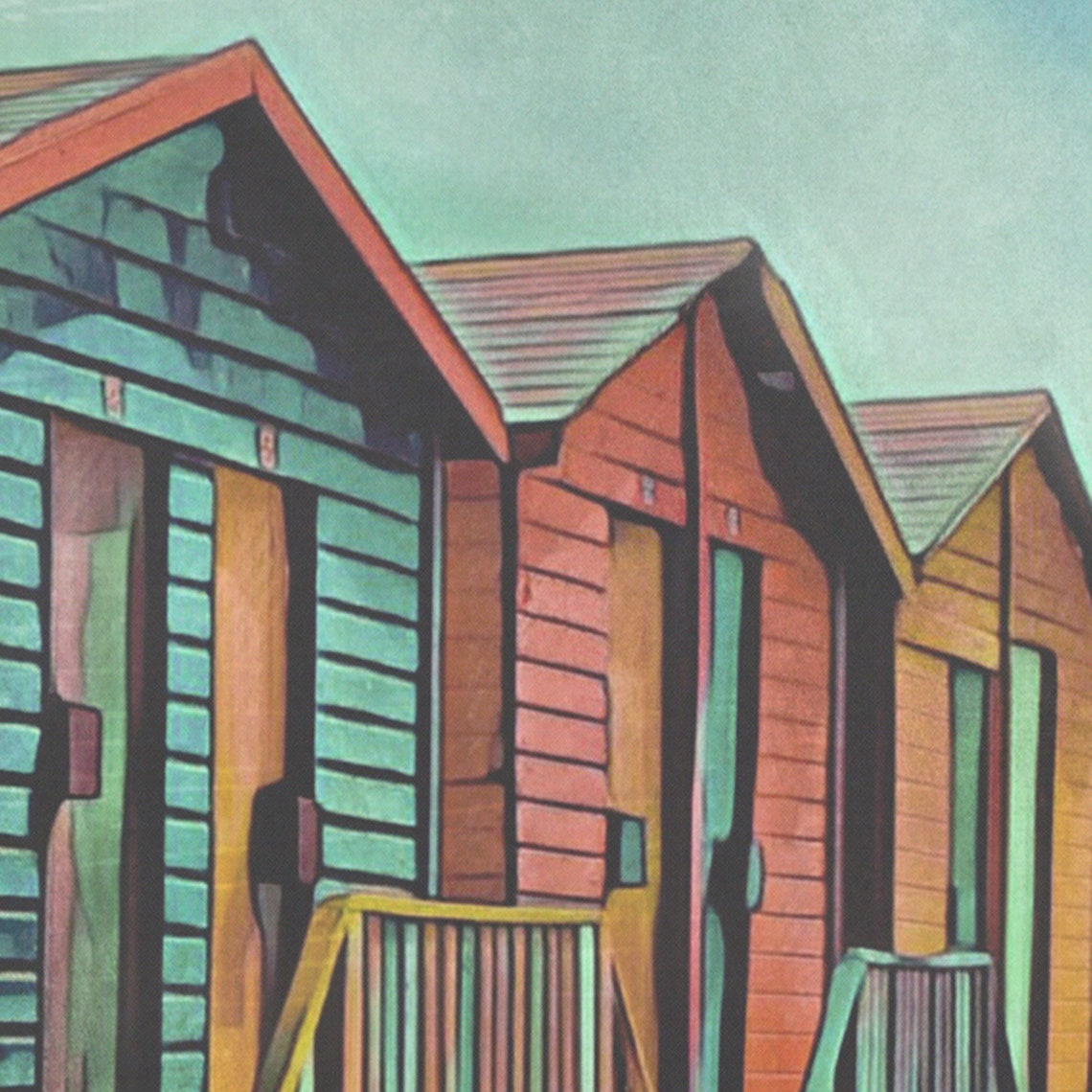 Muizenberg Poster Cape Town By Alecse Limited Edition South Africa Travel Poster Cape Town Gallery Wall Print Of Muizenberg Saf Decor - Image 4