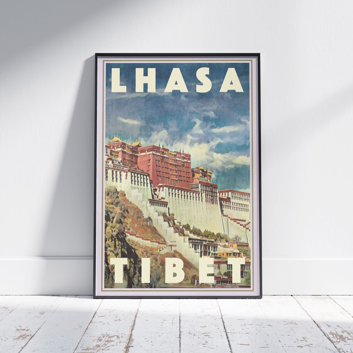Lhasa Tibet Potala Palace Himalaya Mountain Retro Travel Poster