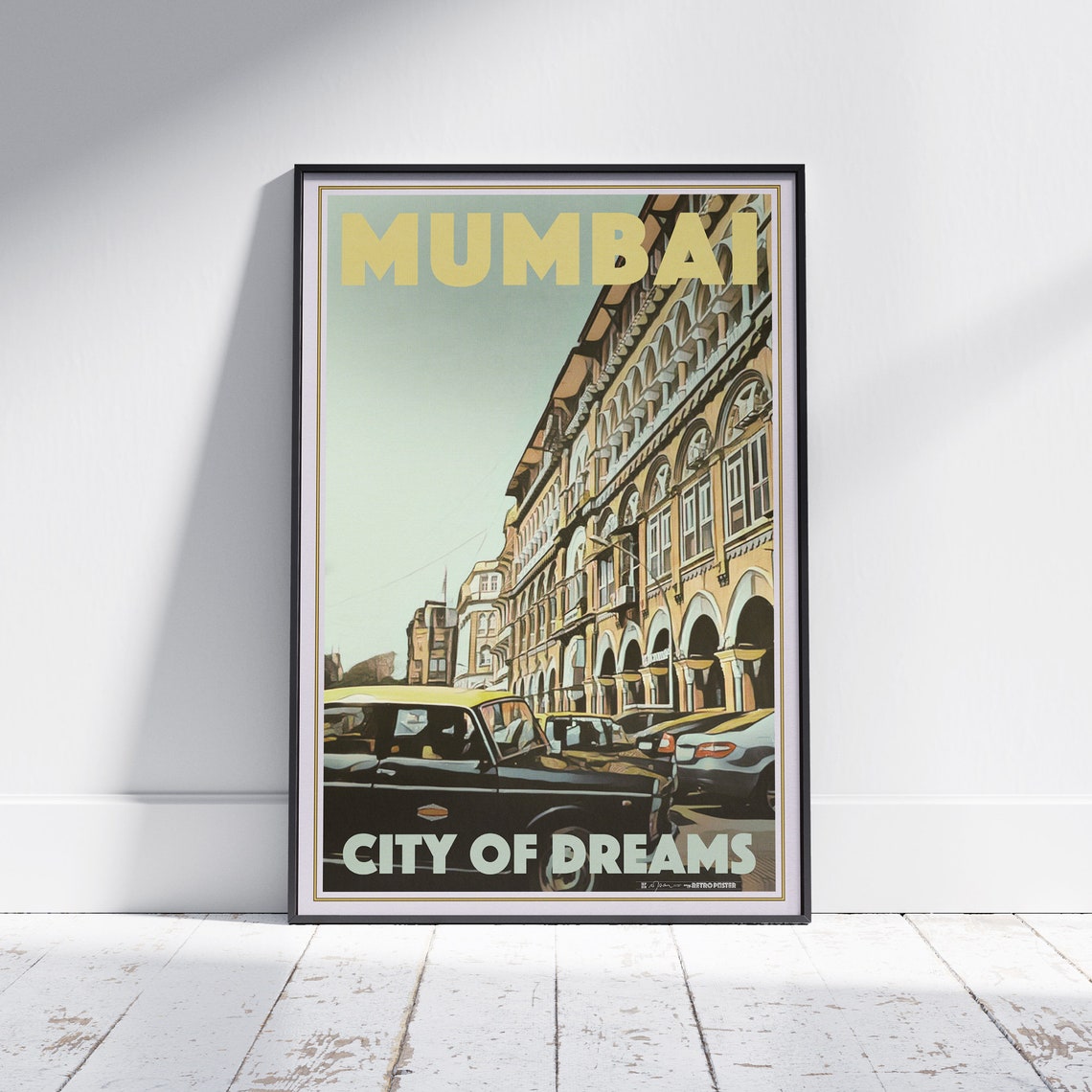 Mumbai Poster City Of Dreams By Alecse Limited Edition Maharashtra Travel Poster Mumbai Gallery Wall Print India Mumbai Travel Poster