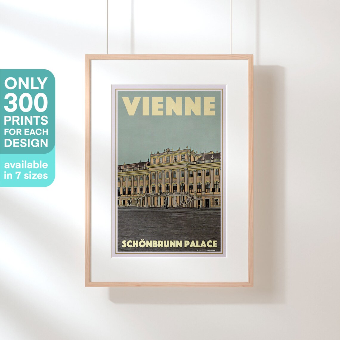 Schonbrunn Palace Imperial Facade Vienna Austria Retro Travel Poster - Image 3