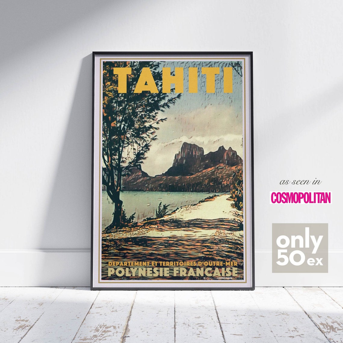 Tahiti Poster Another Tahiti By Alecse Collector Edition 50ex Only Tahiti Travel Poster Classic Polynesia Gallery Wall Print Of Tahiti