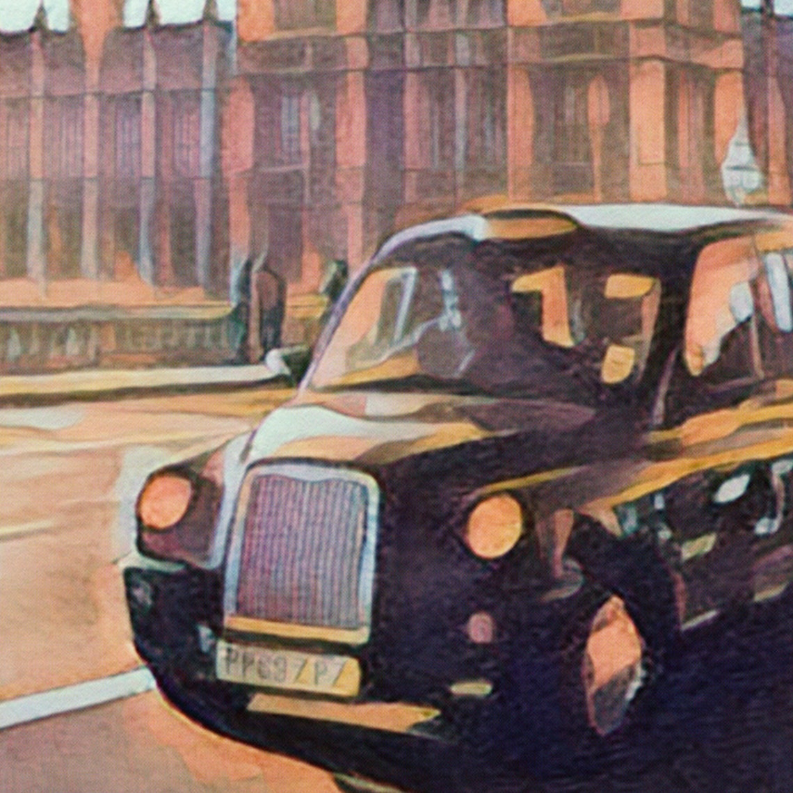 London Poster Black Cab By Alecse Limited 300ex London Travel Poster Uk Travel Poster Black Cab Print Poster Of London Taxi Uk - Image 4