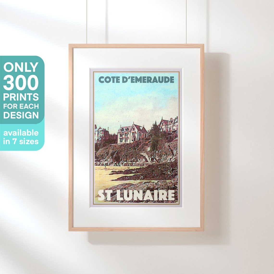St Lunaire Poster Villas By Alecse Limited Edition France Travel Poster Emerald Coast Poster St Lunaire Print France Travel Wall - Image 3