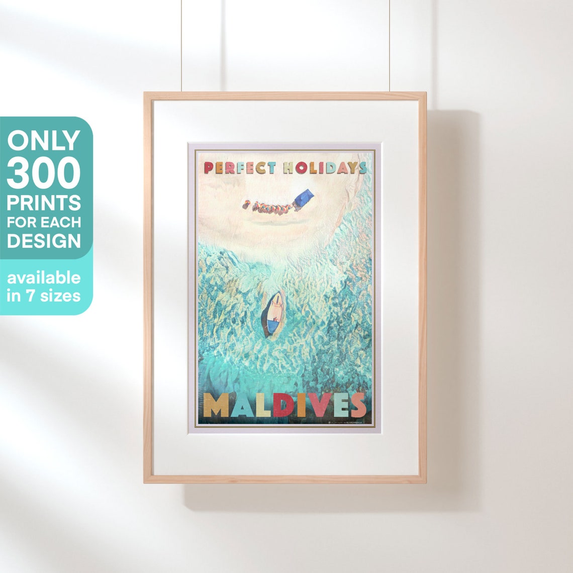 Maldives Poster Perfect Holidays By Alecse Limited Edition Maldives Travel Poster Maldives Print Maldives Gift Poster Of Maldives - Image 3