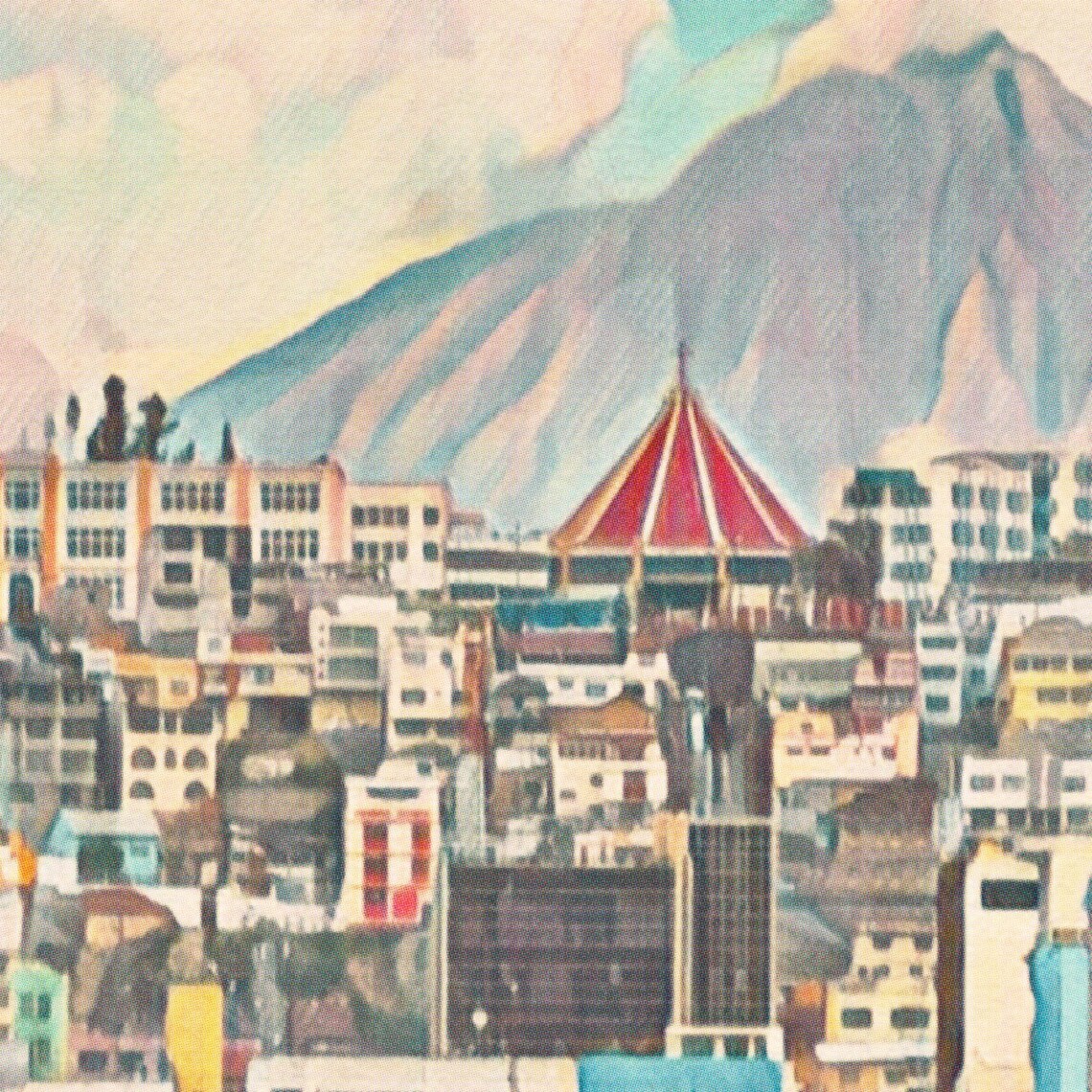 Ambato Ecuador City Panorama Andes Volcano Vintage Travel Poster - Image 4
