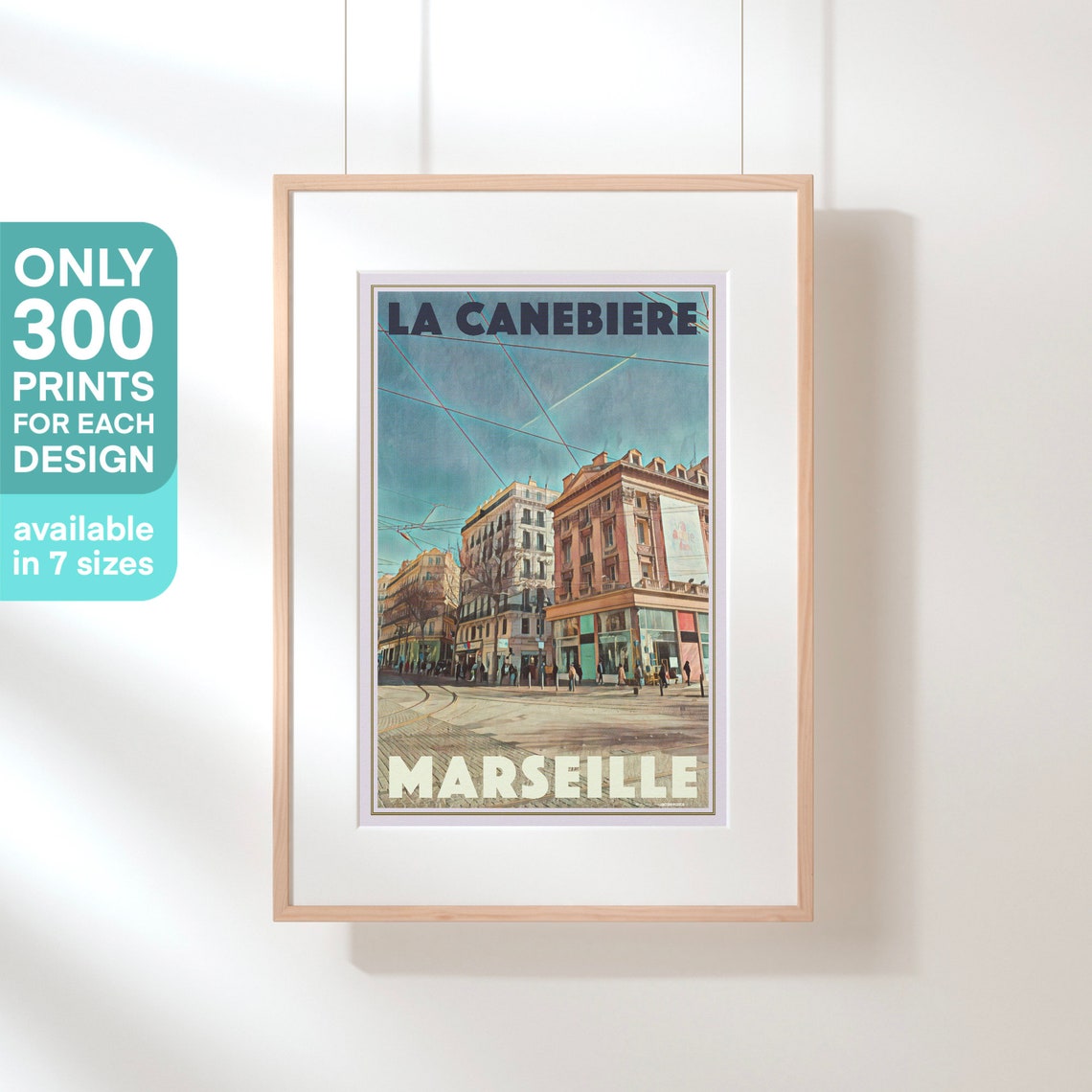 Marseille Poster Canebire By Alecse Limited Edition France Travel Poster Marseille Print French Gift Poster Of Marseille Canebiere - Image 3